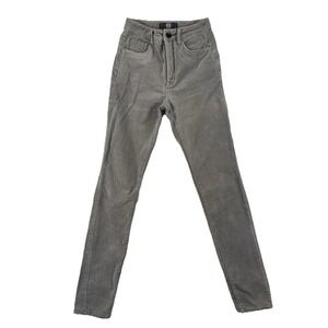 Tristan‎ Velvet  High-Waist Grey Skinny Pants SZ 1